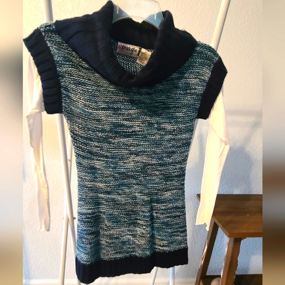 Energie Girls sweater with swoop neck size small.